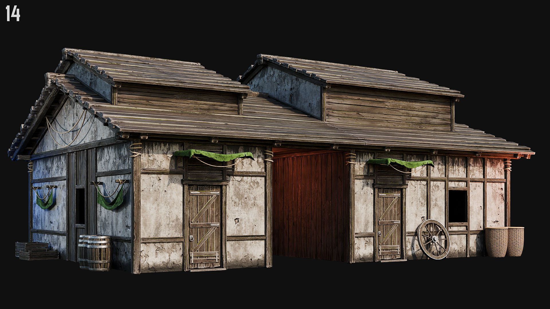 MEDIEVAL 02 with INTERIORS 4K Low-poly 3D model_47