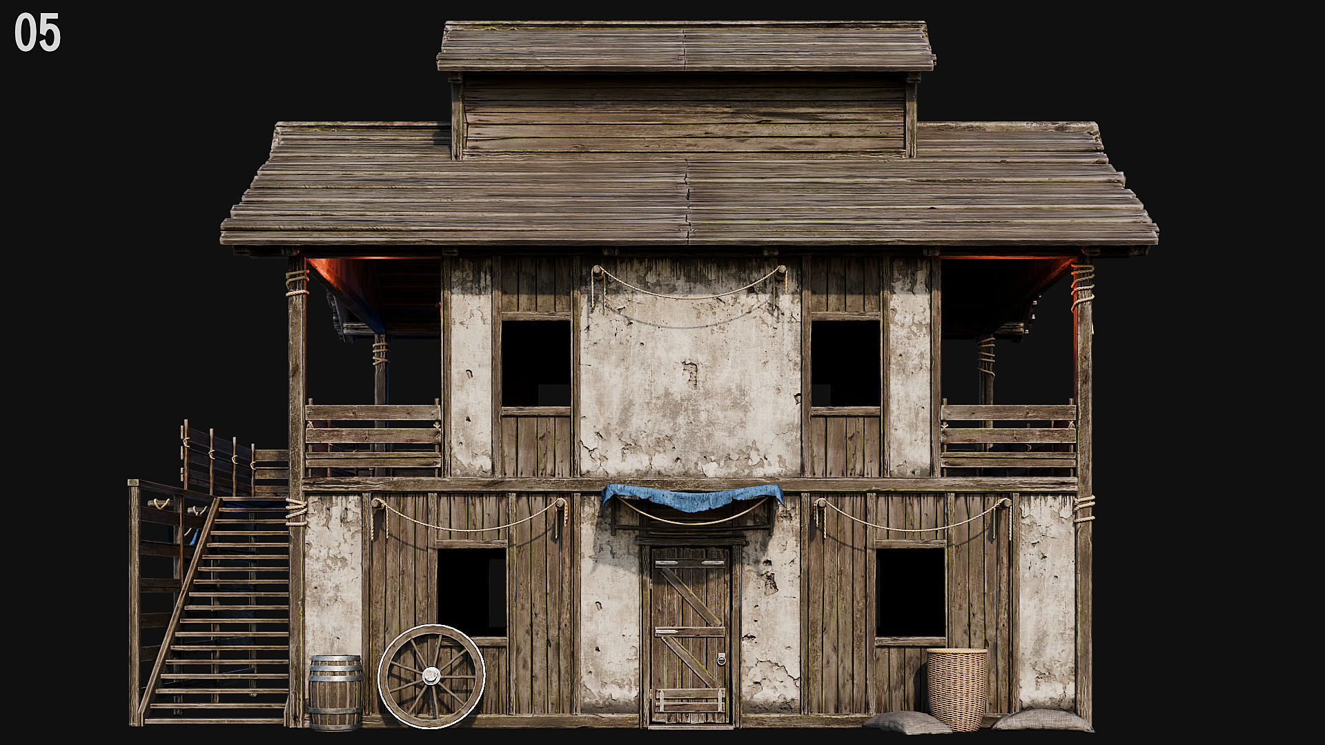 MEDIEVAL 02 with INTERIORS 4K Low-poly 3D model_21