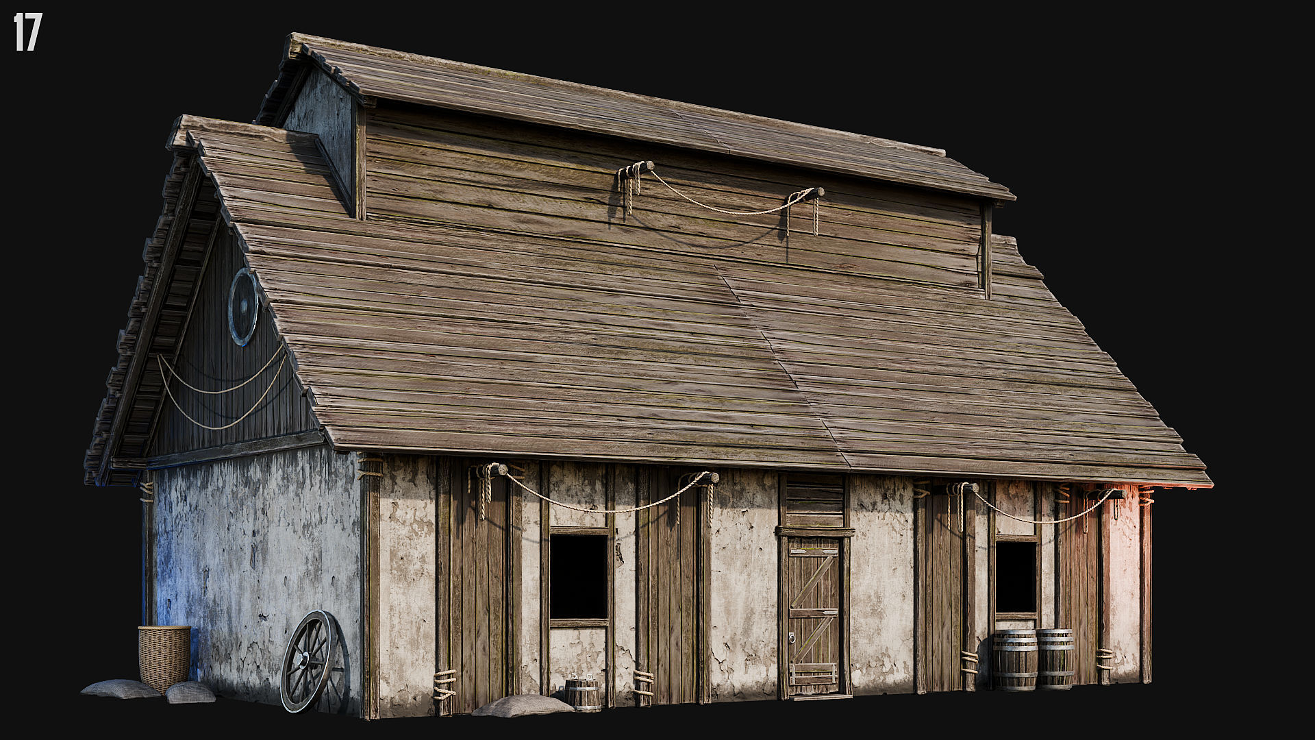 MEDIEVAL 02 with INTERIORS 4K Low-poly 3D model_56