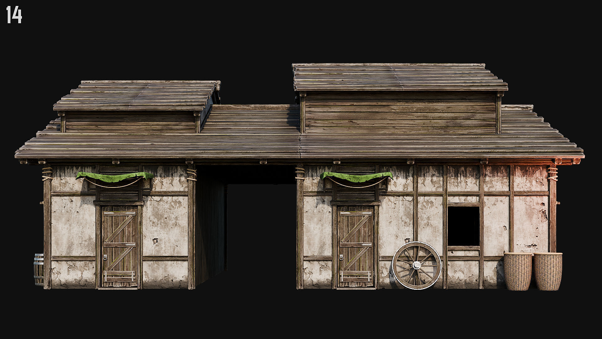 MEDIEVAL 02 with INTERIORS 4K Low-poly 3D model_48