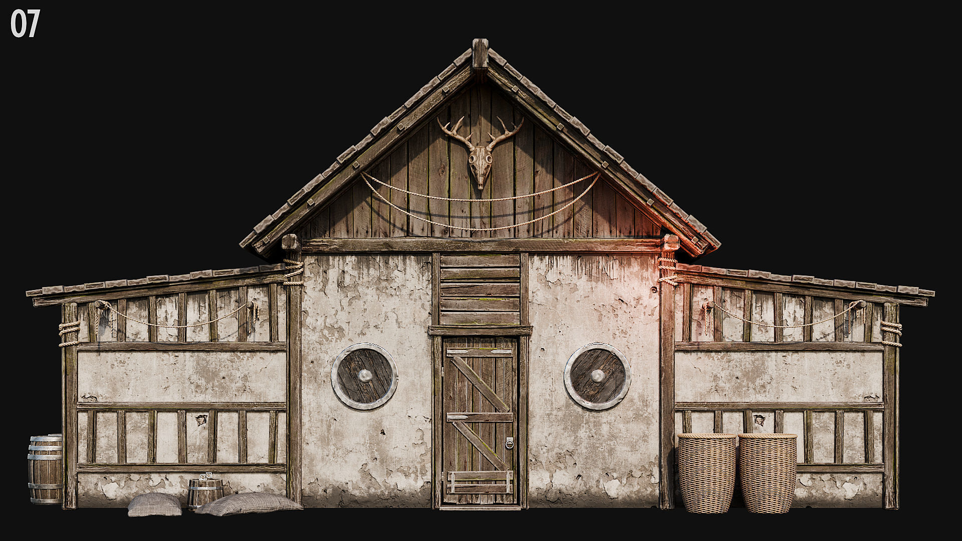 MEDIEVAL 02 with INTERIORS 4K Low-poly 3D model_27