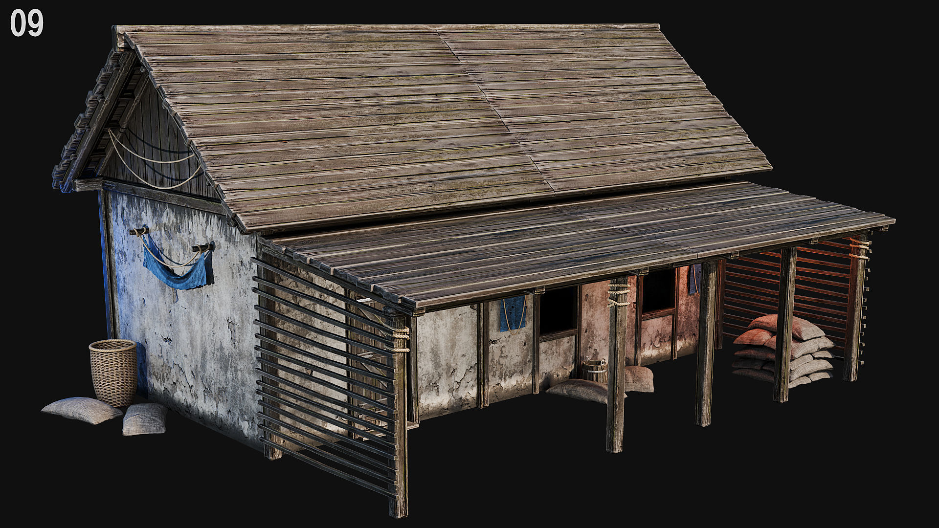 MEDIEVAL 02 with INTERIORS 4K Low-poly 3D model_34