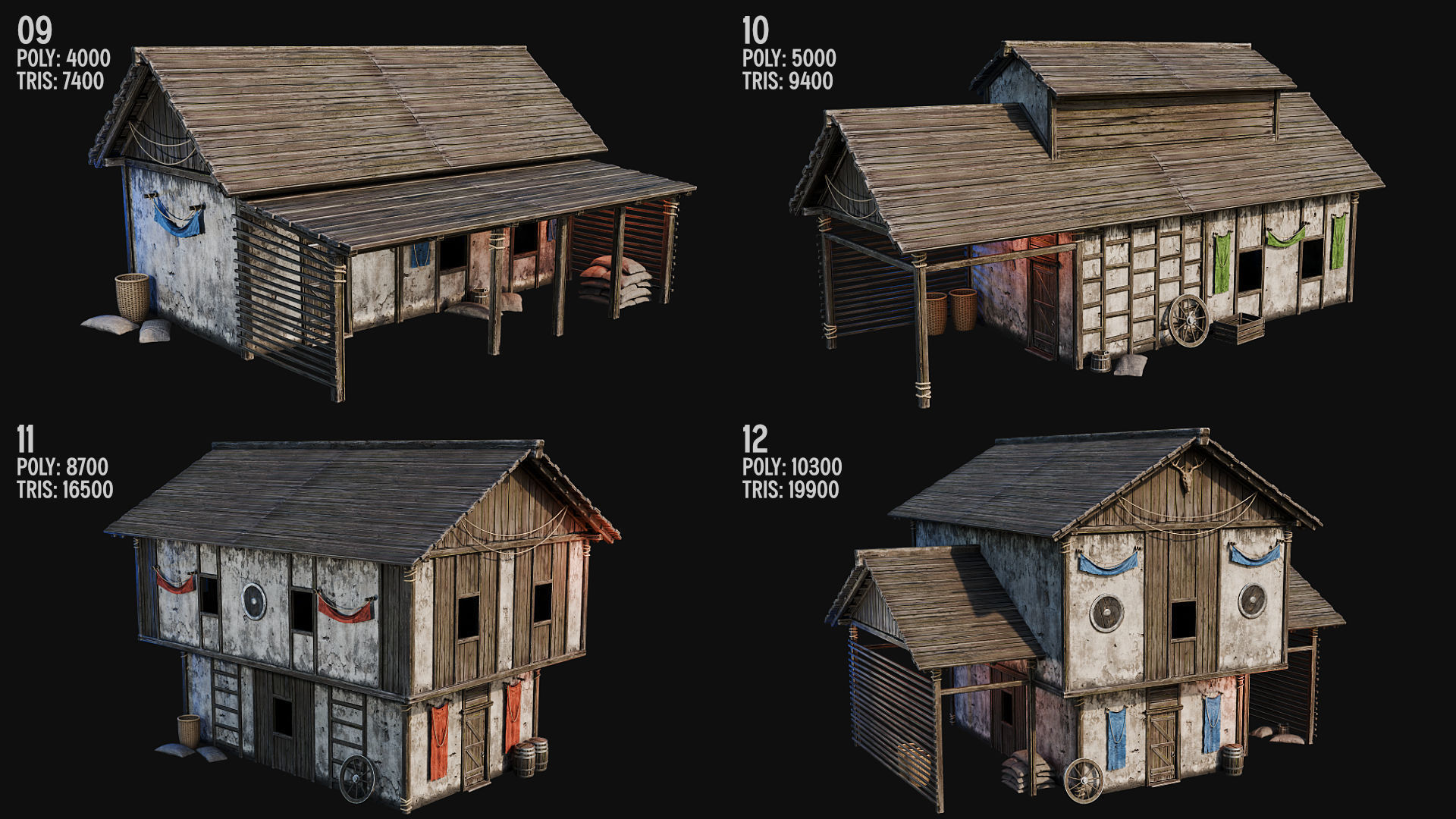 MEDIEVAL 02 with INTERIORS 4K Low-poly 3D model_3