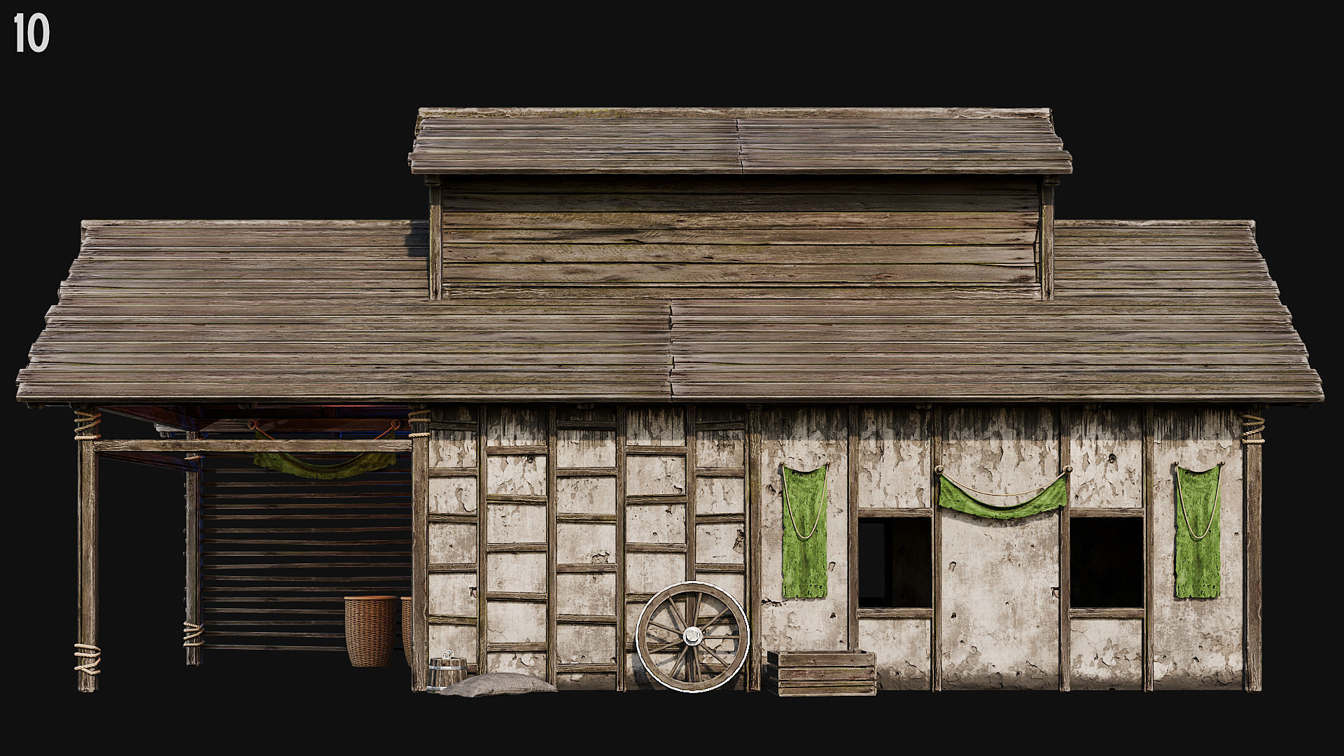 MEDIEVAL 02 with INTERIORS 4K Low-poly 3D model_36