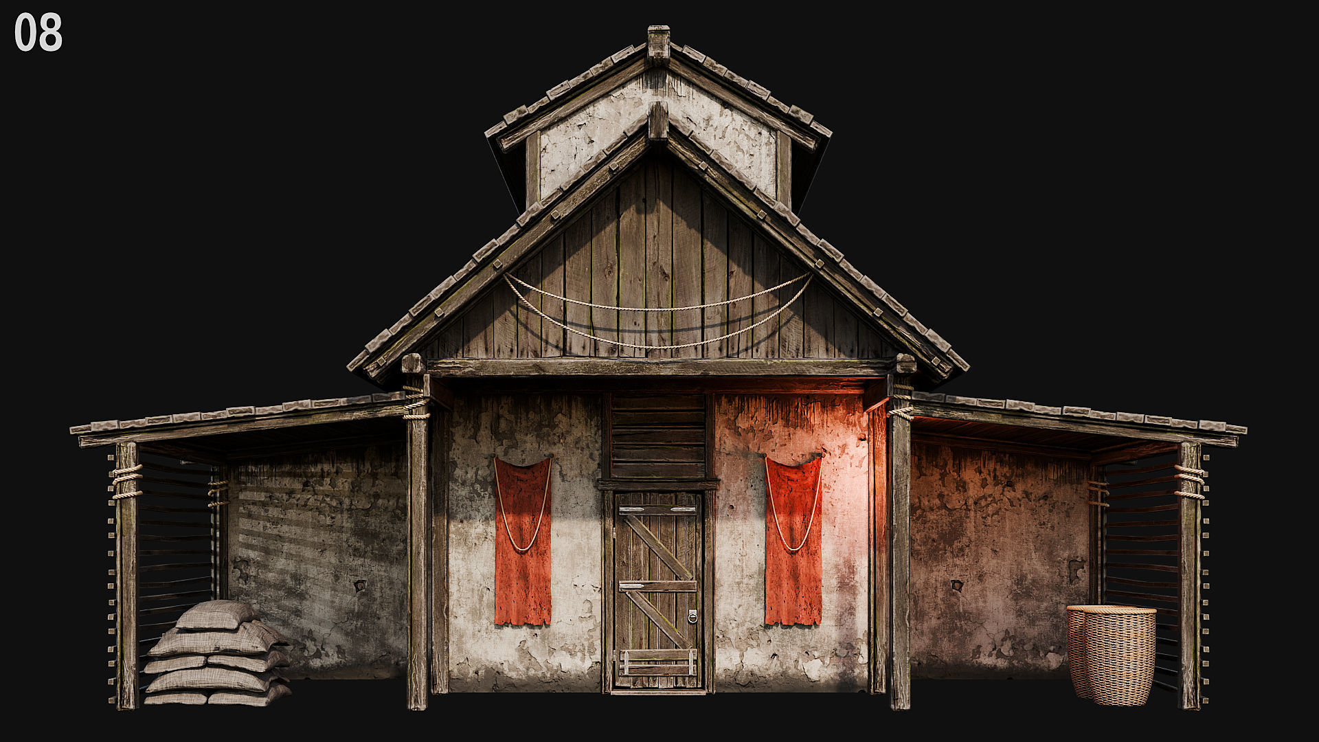 MEDIEVAL 02 with INTERIORS 4K Low-poly 3D model_30