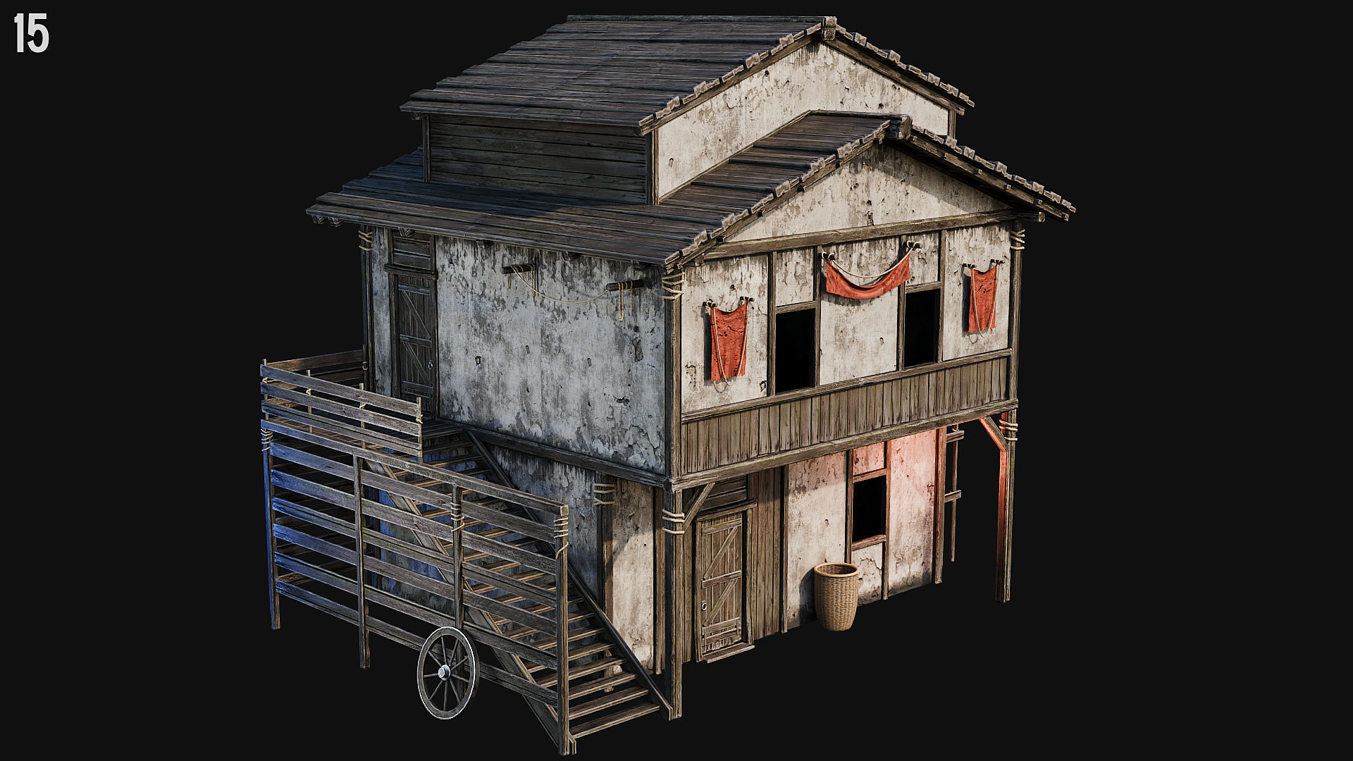 MEDIEVAL 02 with INTERIORS 4K Low-poly 3D model_52