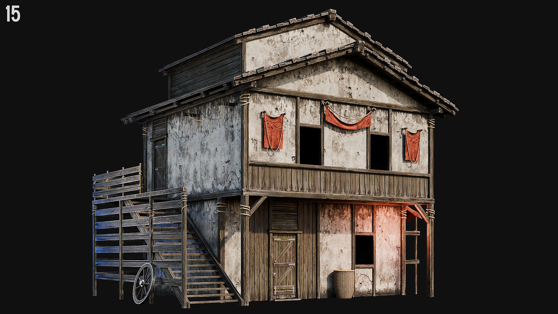 MEDIEVAL 02 with INTERIORS 4K Low-poly 3D model_50