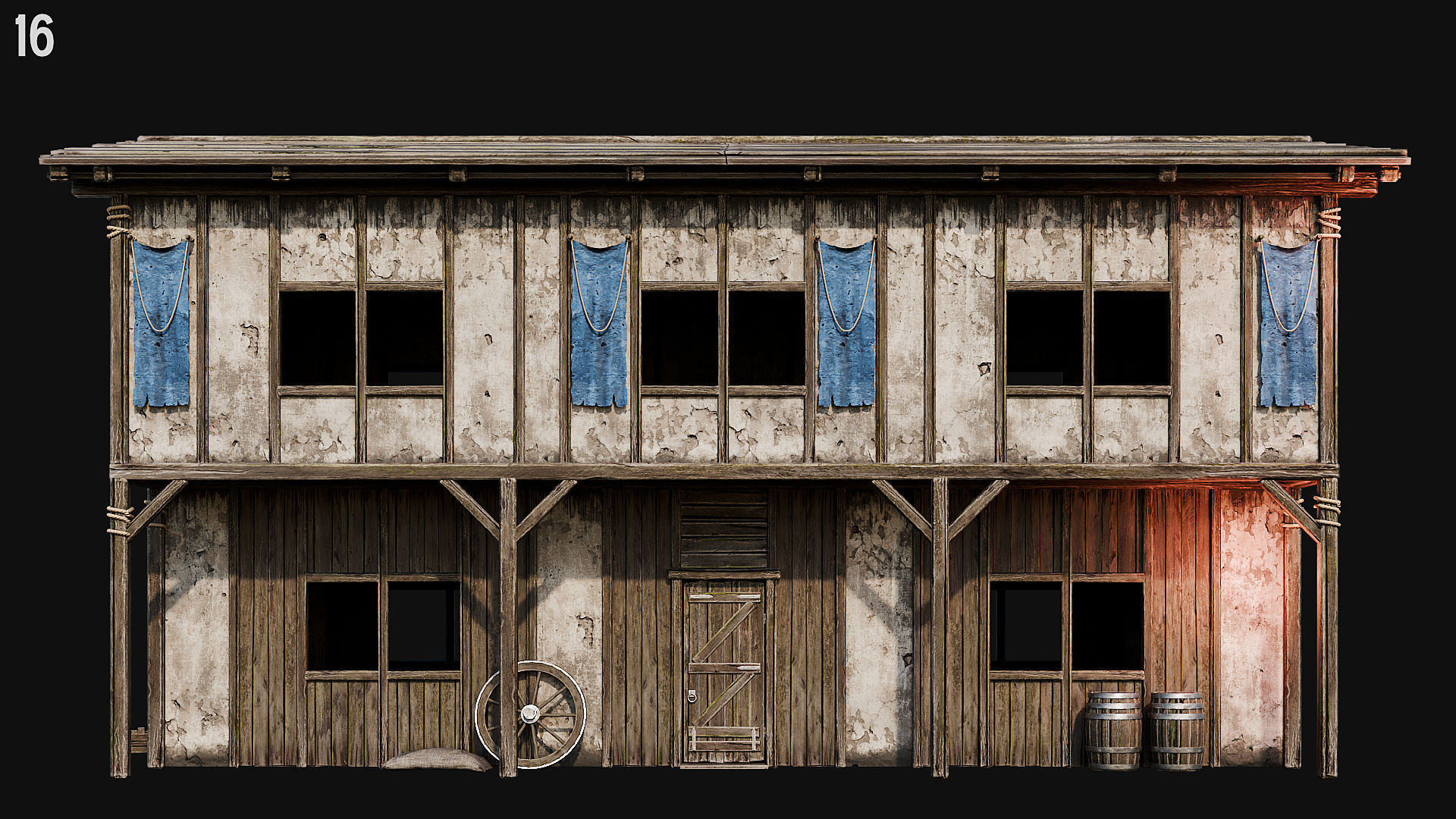 MEDIEVAL 02 with INTERIORS 4K Low-poly 3D model_54