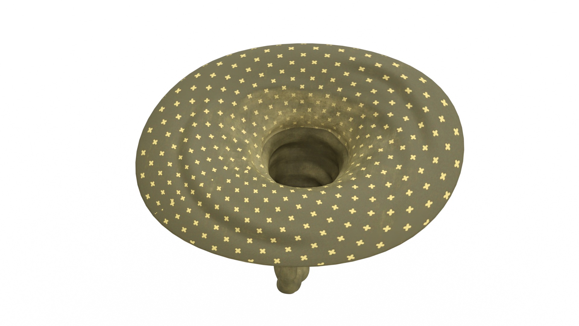 Mushroom Witch Hat Low-poly 3D model_5