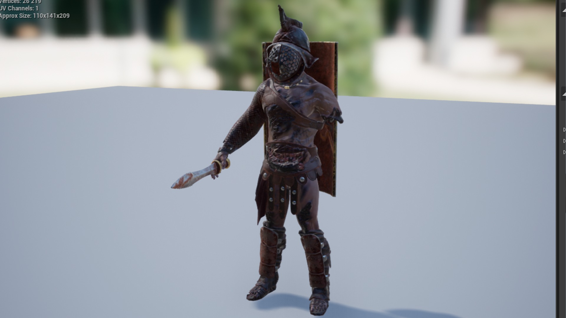 GLADIATOR MURMILLO UNDEAD6 Low-poly 3D model_16