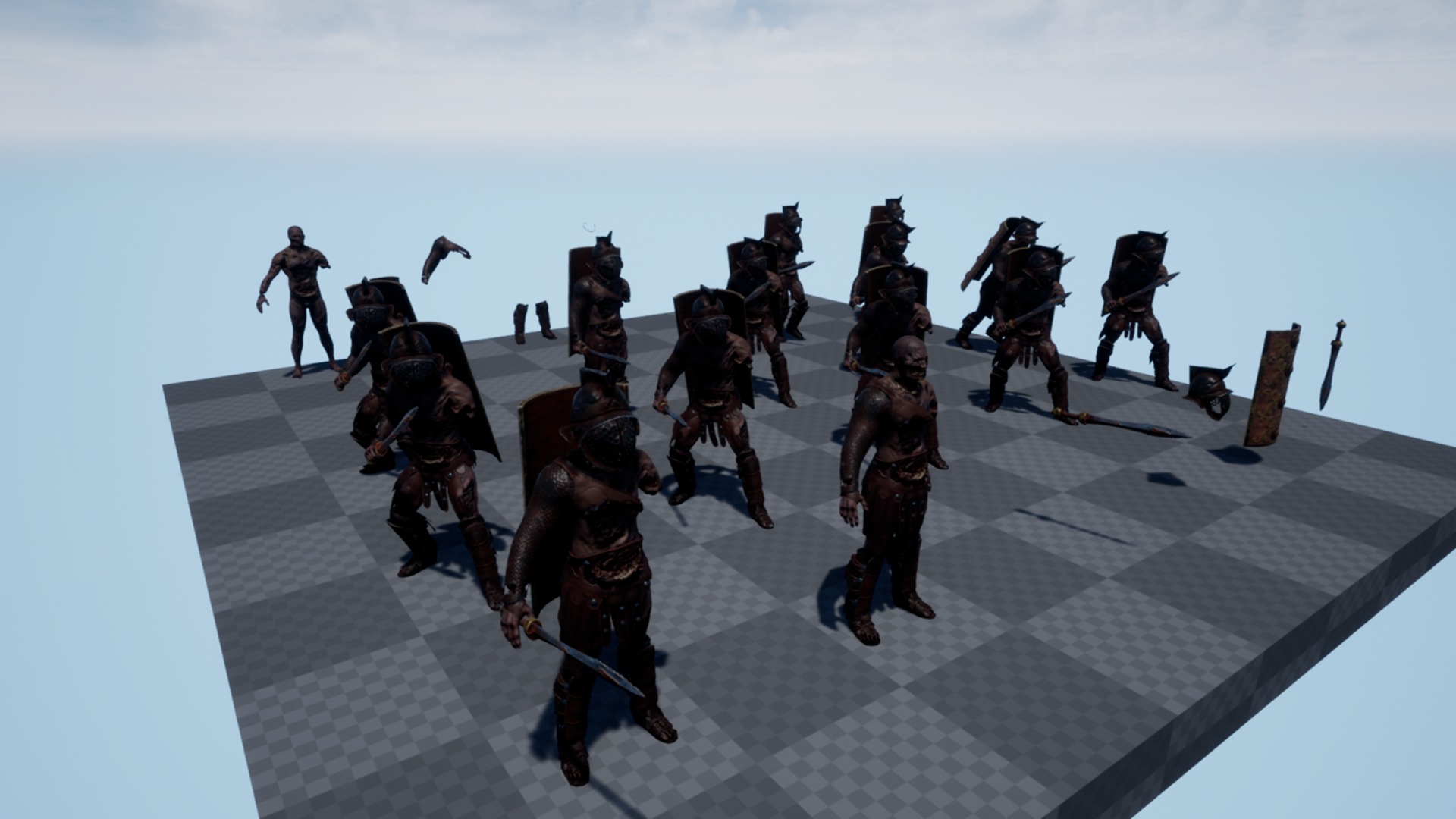 GLADIATOR MURMILLO UNDEAD6 Low-poly 3D model_14