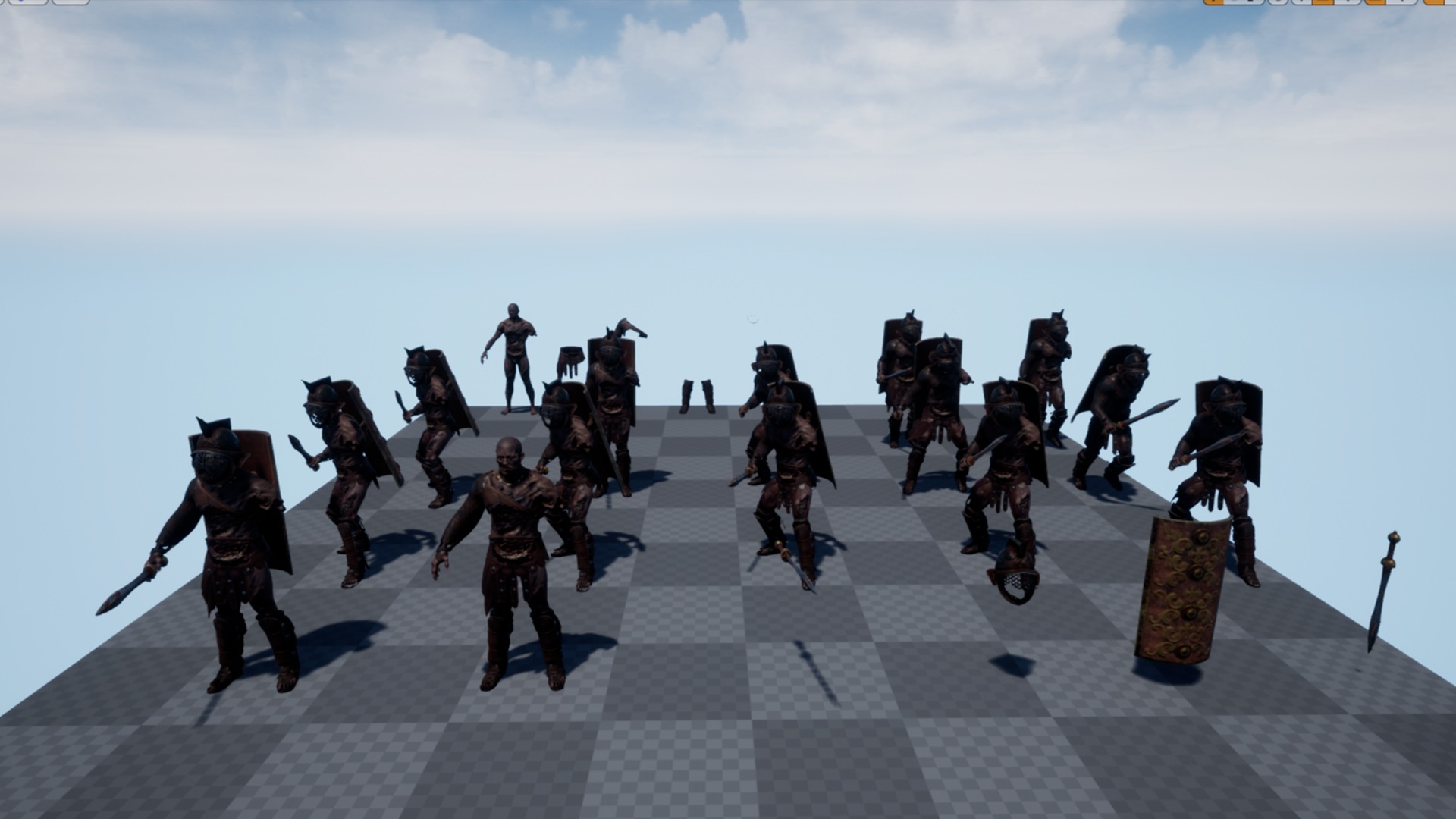 GLADIATOR MURMILLO UNDEAD6 Low-poly 3D model_17