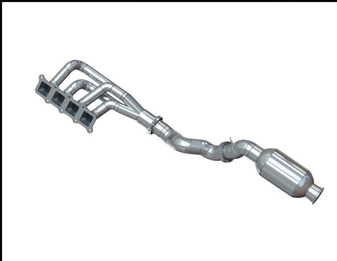 Engine exhaust system 3D model_3