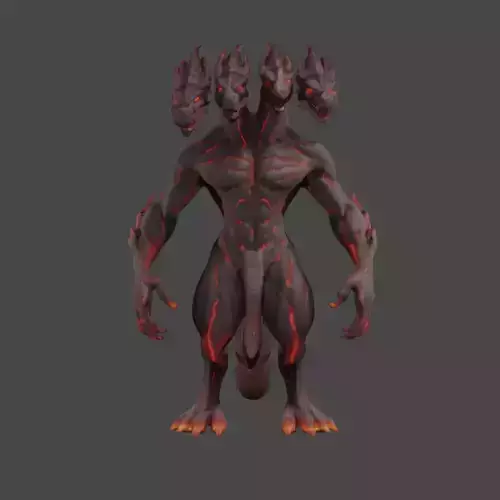 Humanoid dragon 3D model