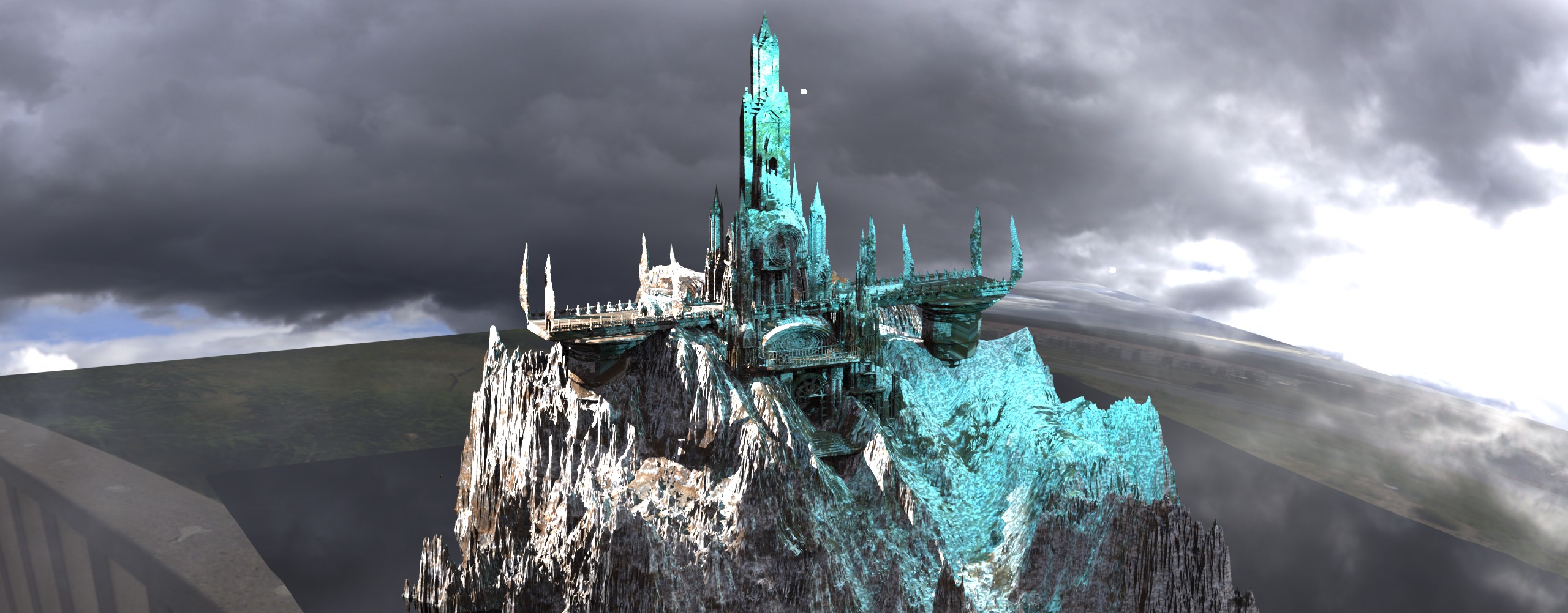 Ice Palace on mountain 1  3D model_1