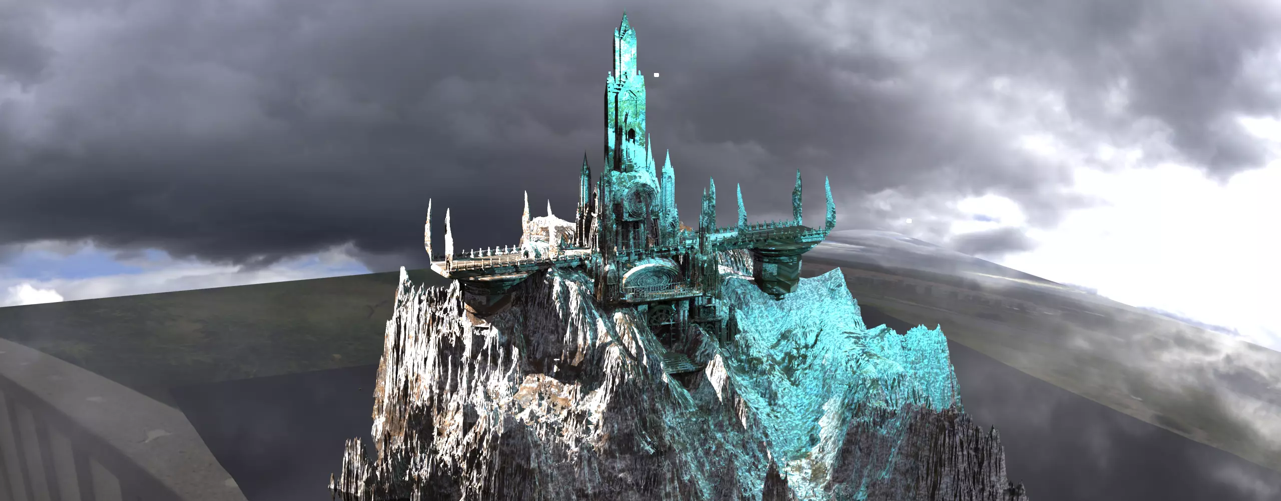 Ice Palace on mountain 1  3D model_0