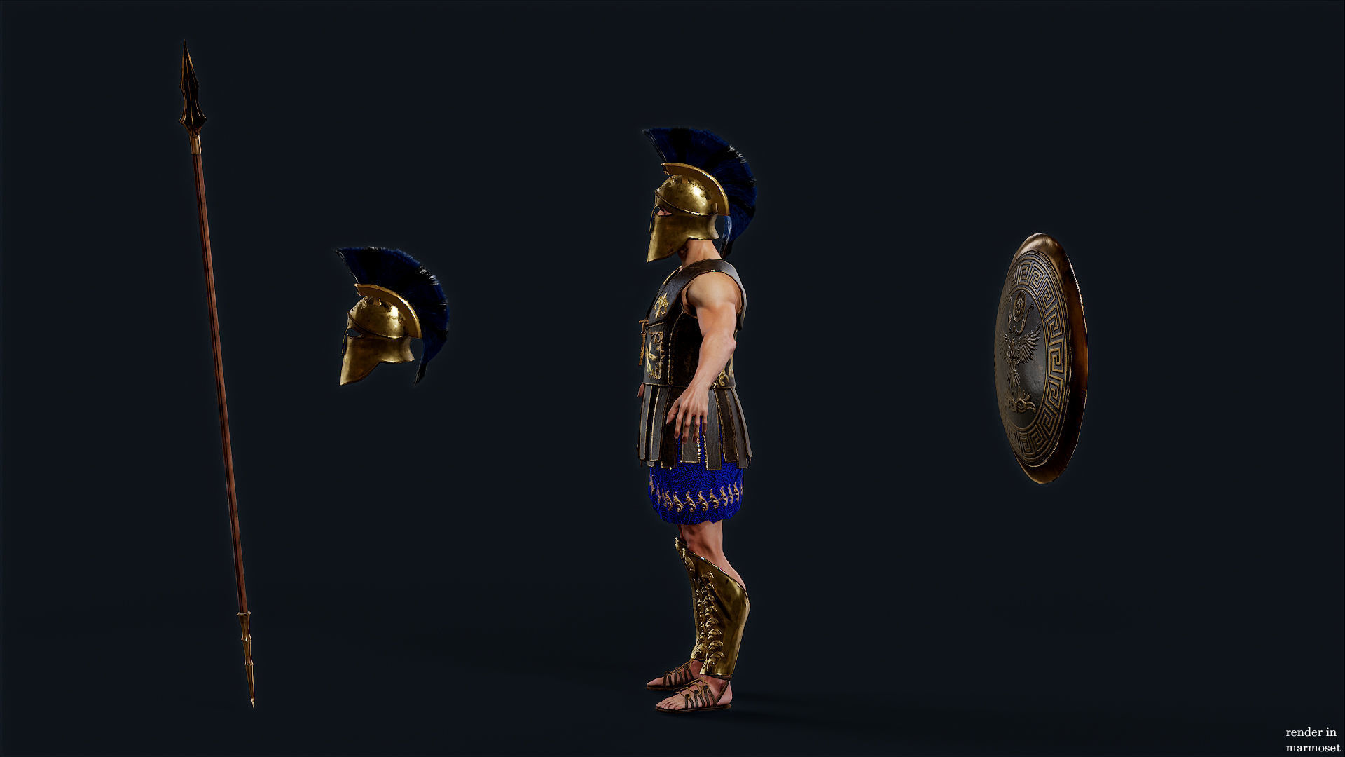 SPARTAN HR3 Low-poly 3D model_9