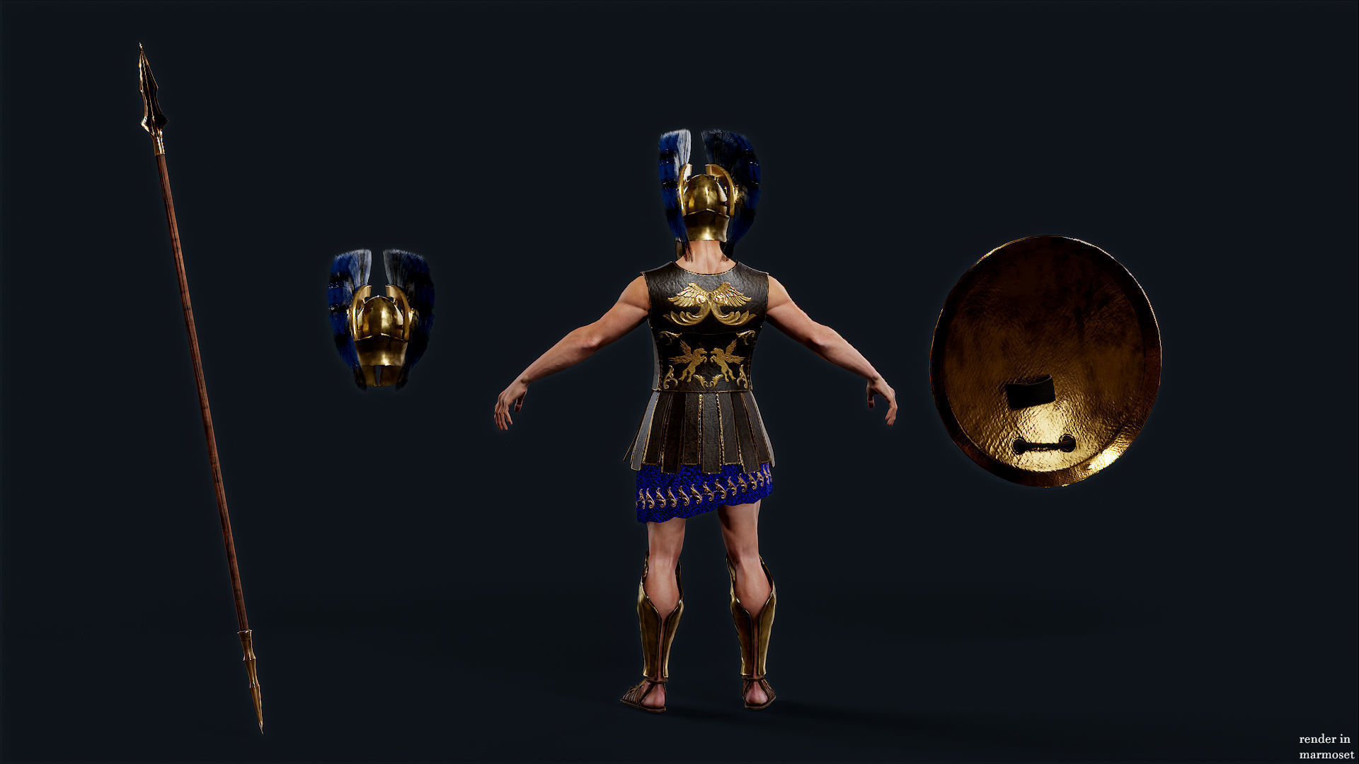 SPARTAN HR3 Low-poly 3D model_8