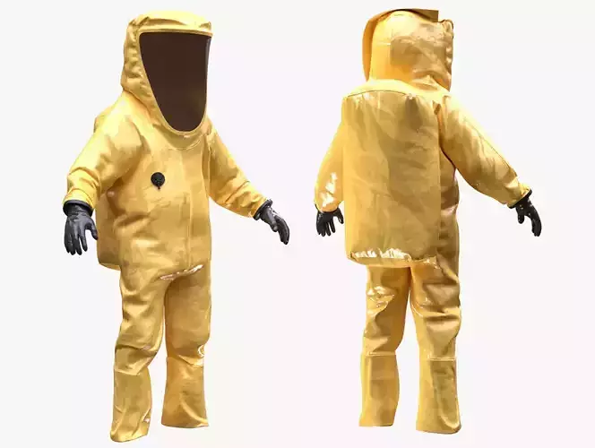 Hazmat Suit 237 - All MH Bodies - UE5 Skeletons - Rigged Low-poly 3D model