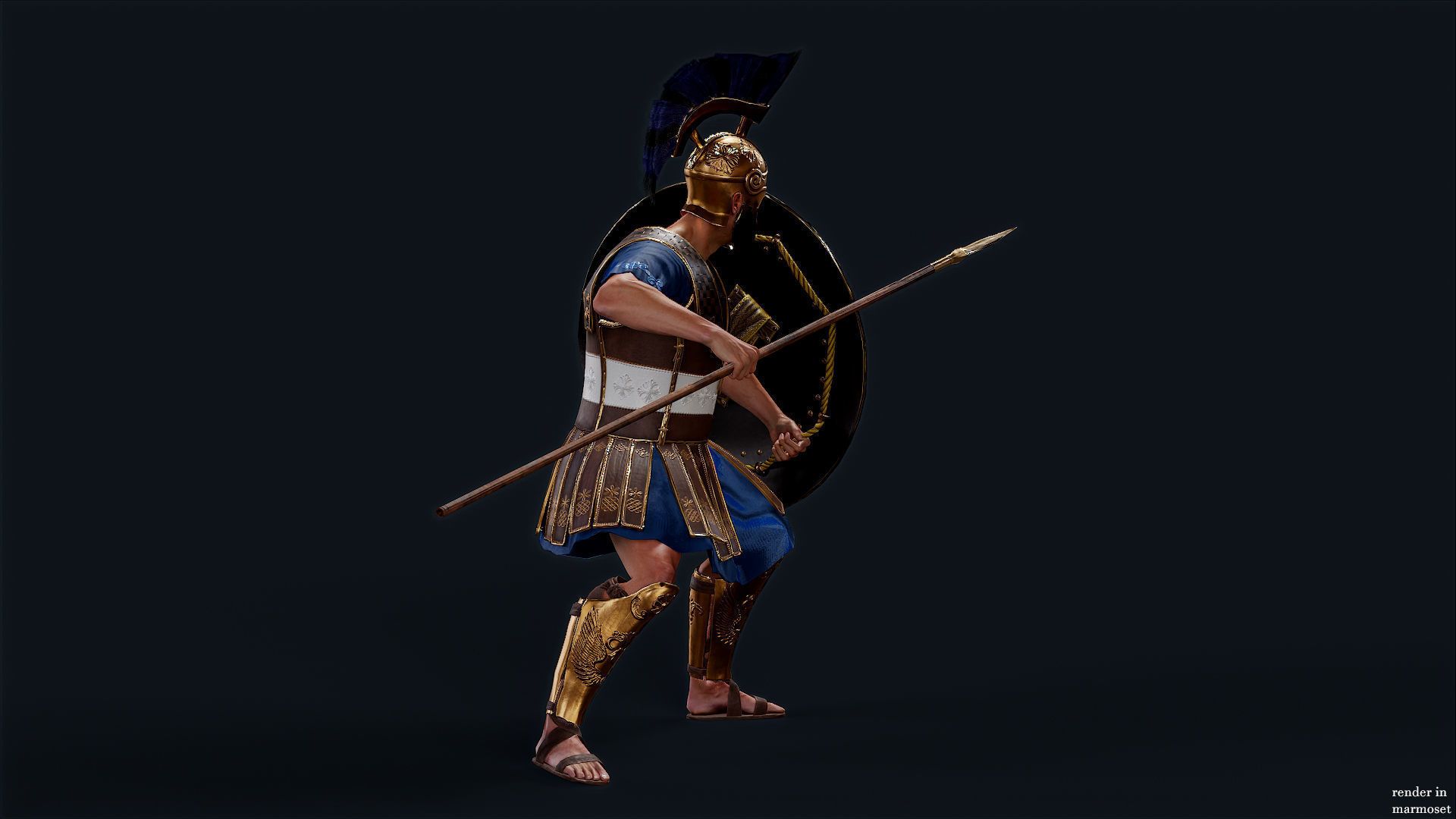 SPARTAN PP2 Low-poly 3D model_6