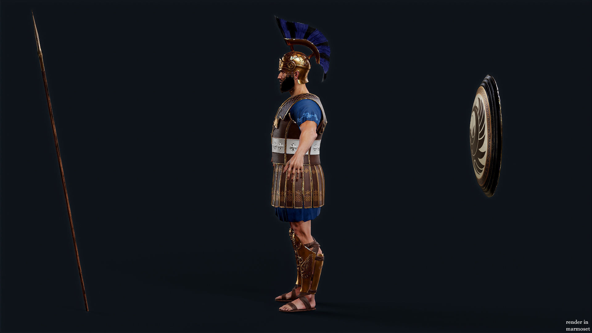 SPARTAN PP2 Low-poly 3D model_10