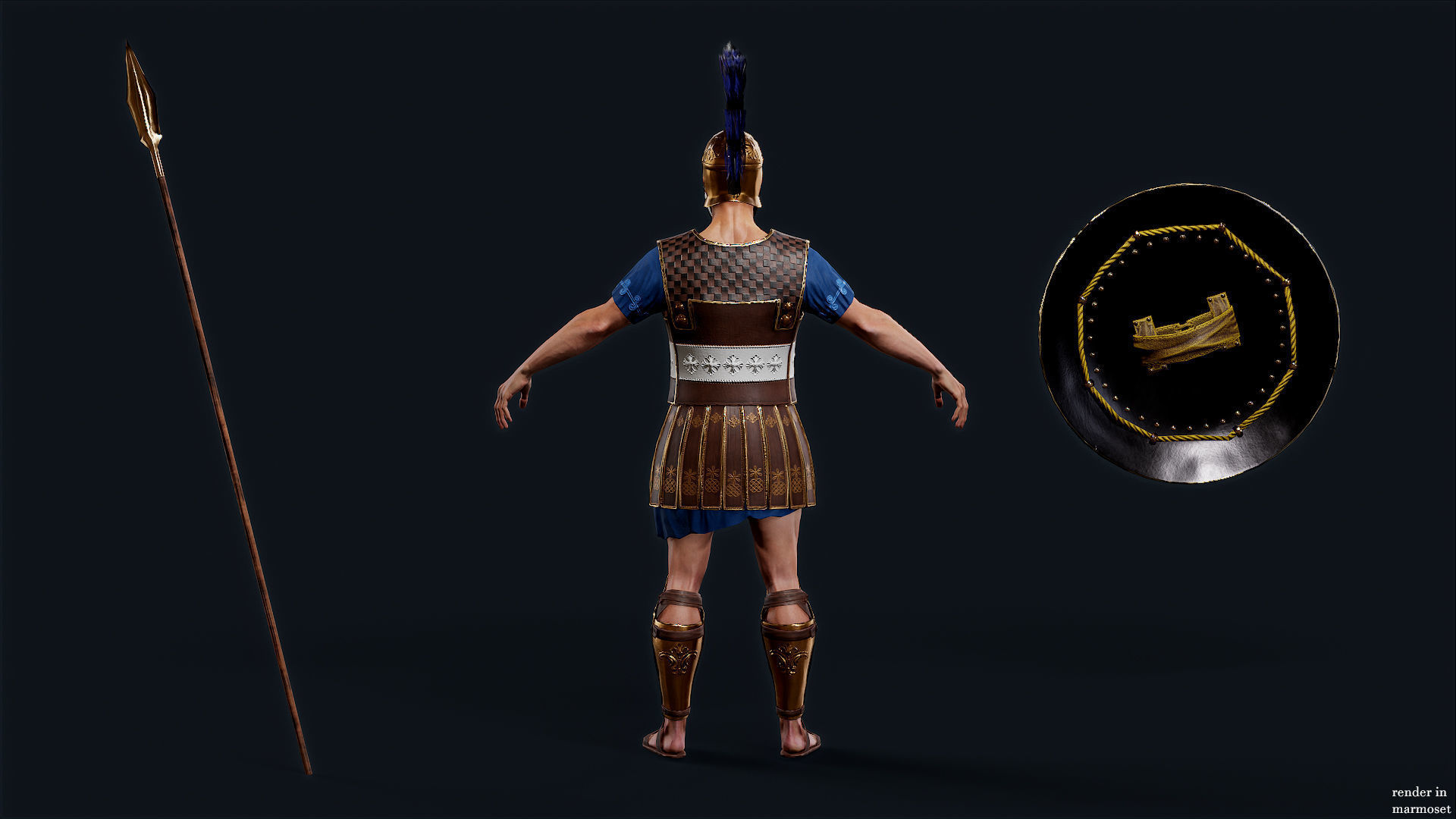 SPARTAN PP2 Low-poly 3D model_9