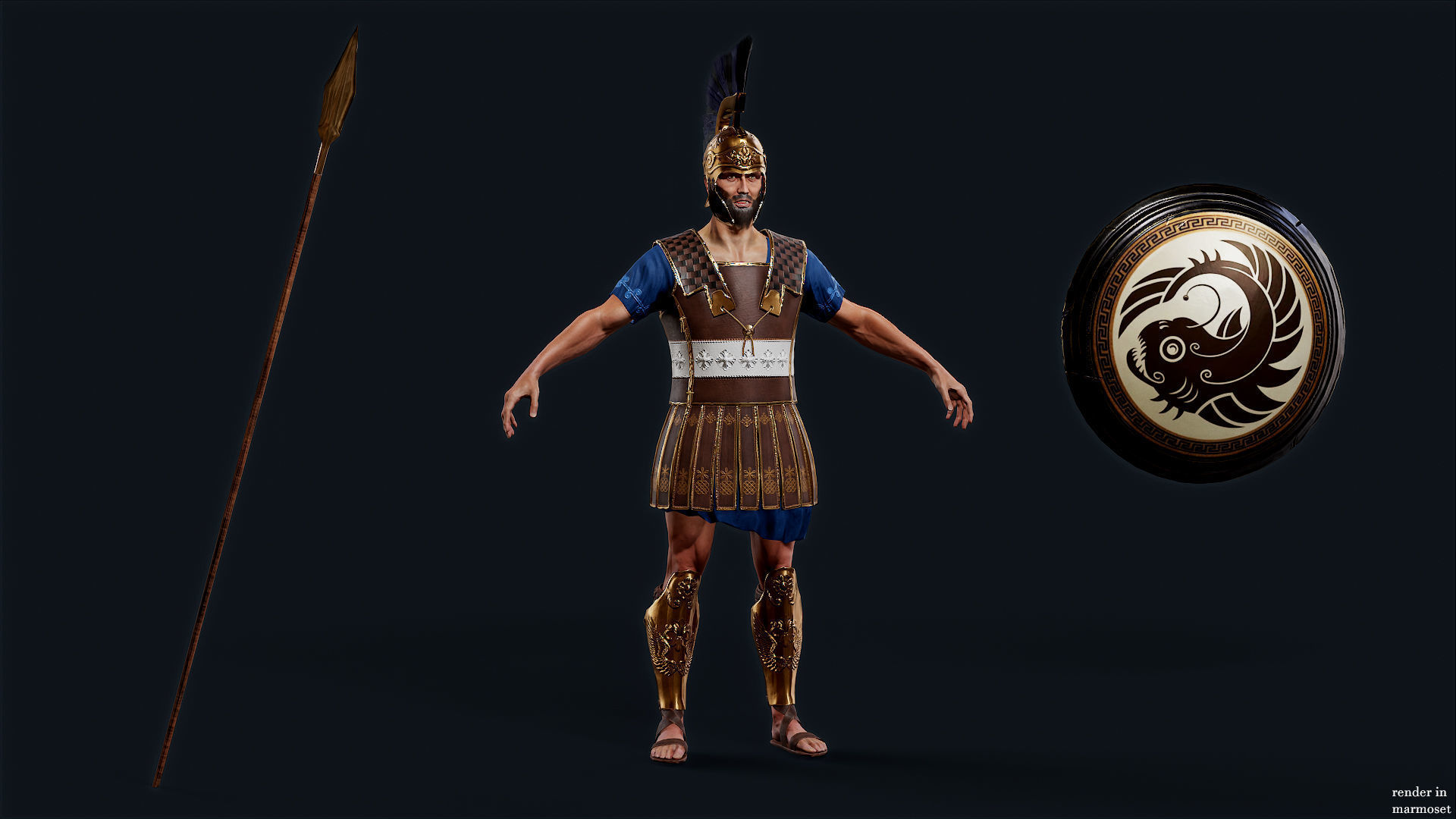 SPARTAN PP2 Low-poly 3D model_7