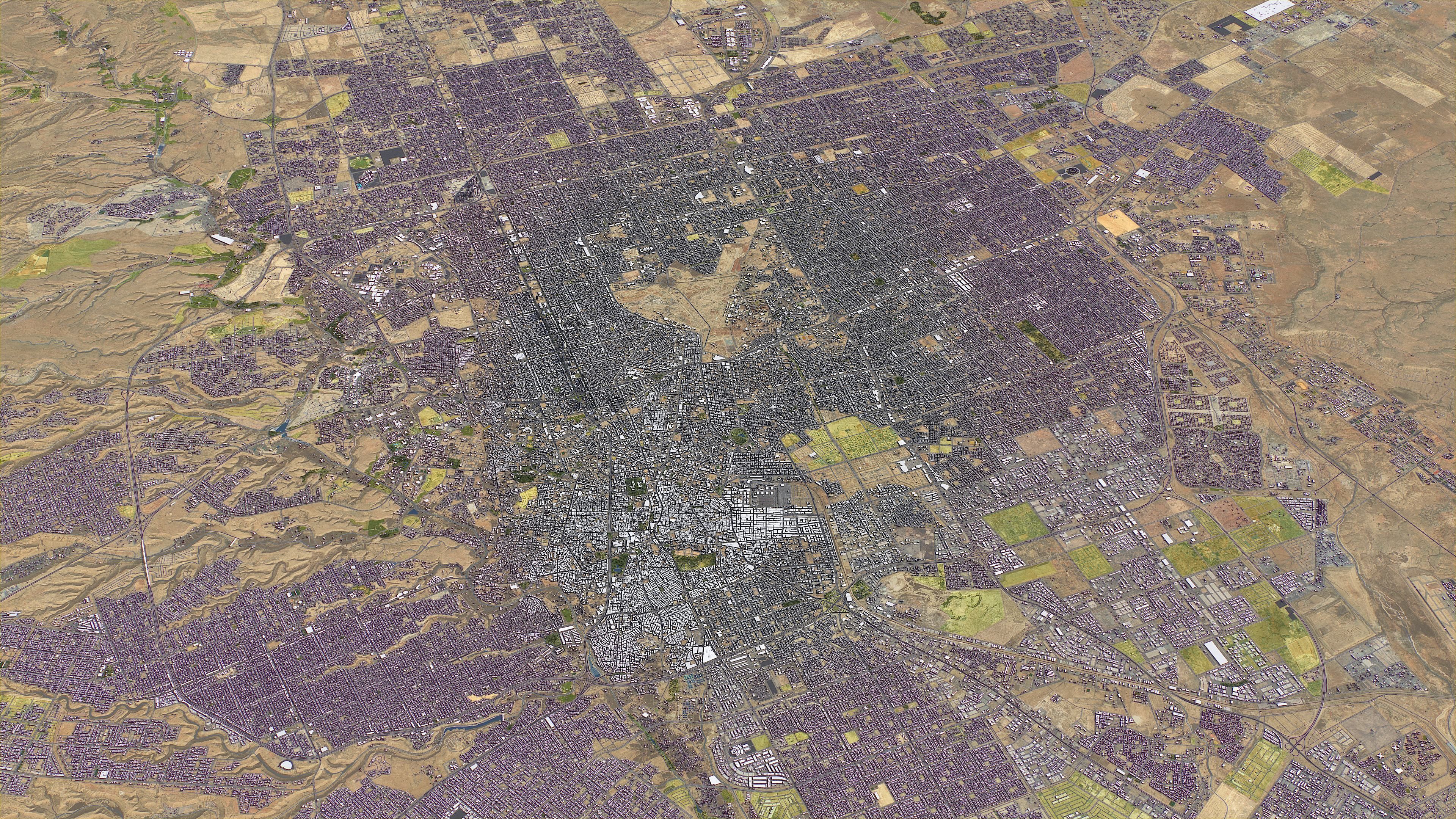 Riyadh - 3D City Topography Terrain 3D Model Collection_9