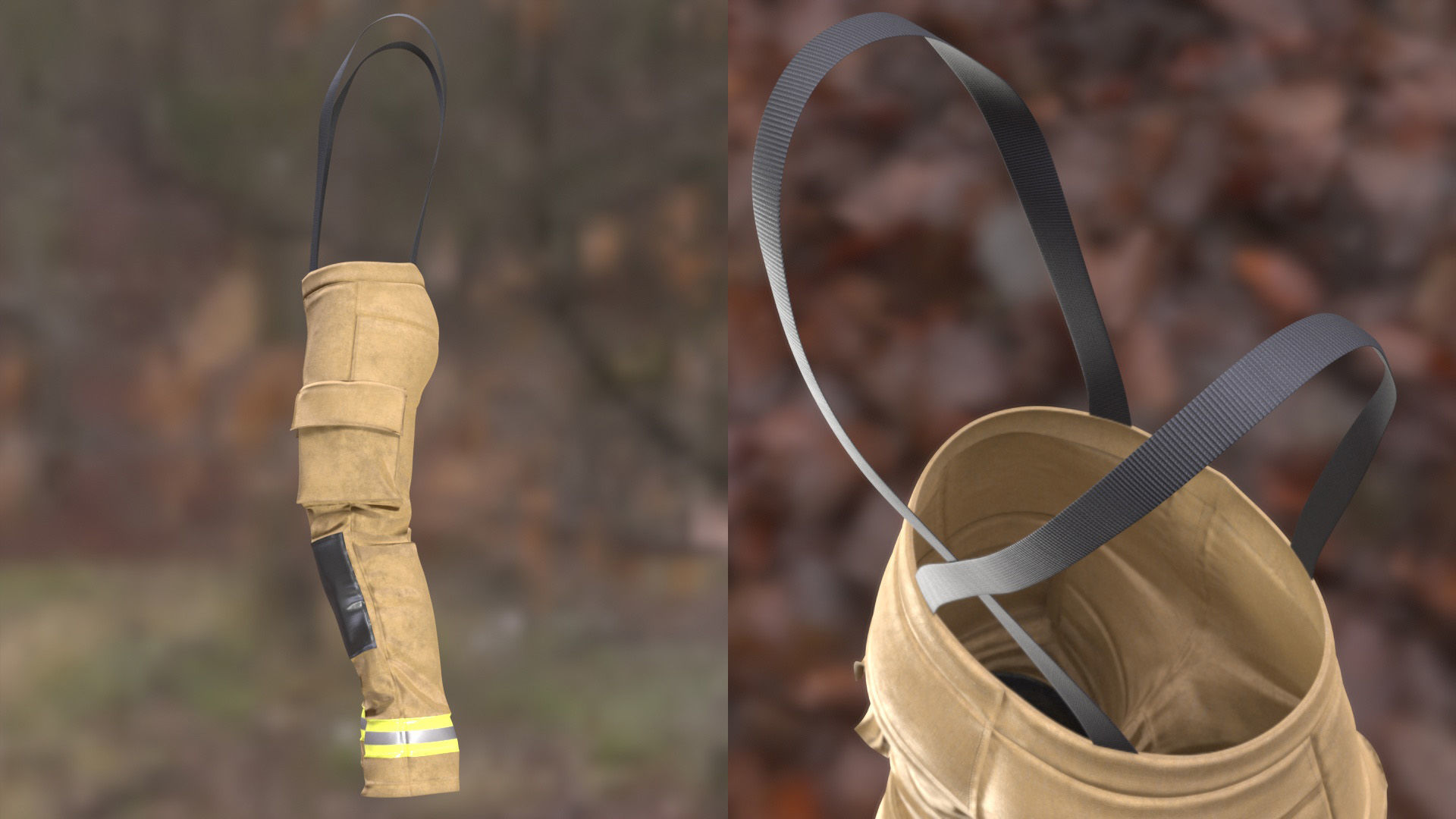 Firefighter Pants 234 - All MH Bodies - UE5 Skeletons - Rigged Low-poly 3D model_8