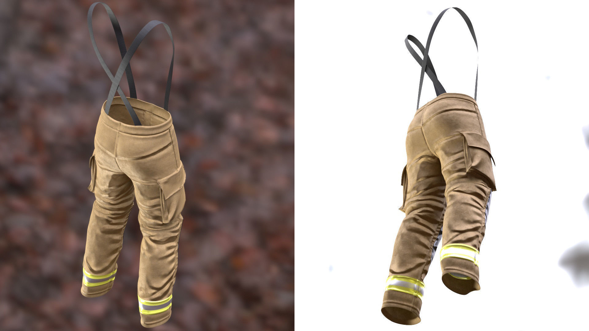 Firefighter Pants 234 - All MH Bodies - UE5 Skeletons - Rigged Low-poly 3D model_7
