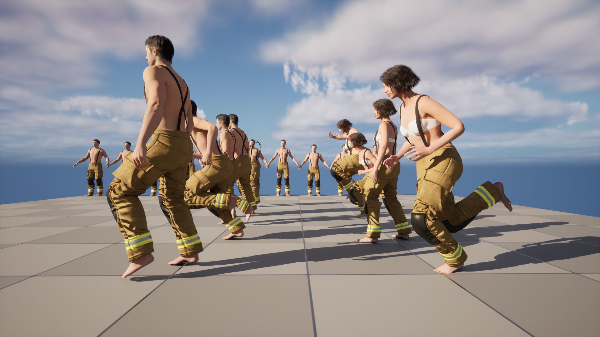Firefighter Pants 234 - All MH Bodies - UE5 Skeletons - Rigged Low-poly 3D model_17