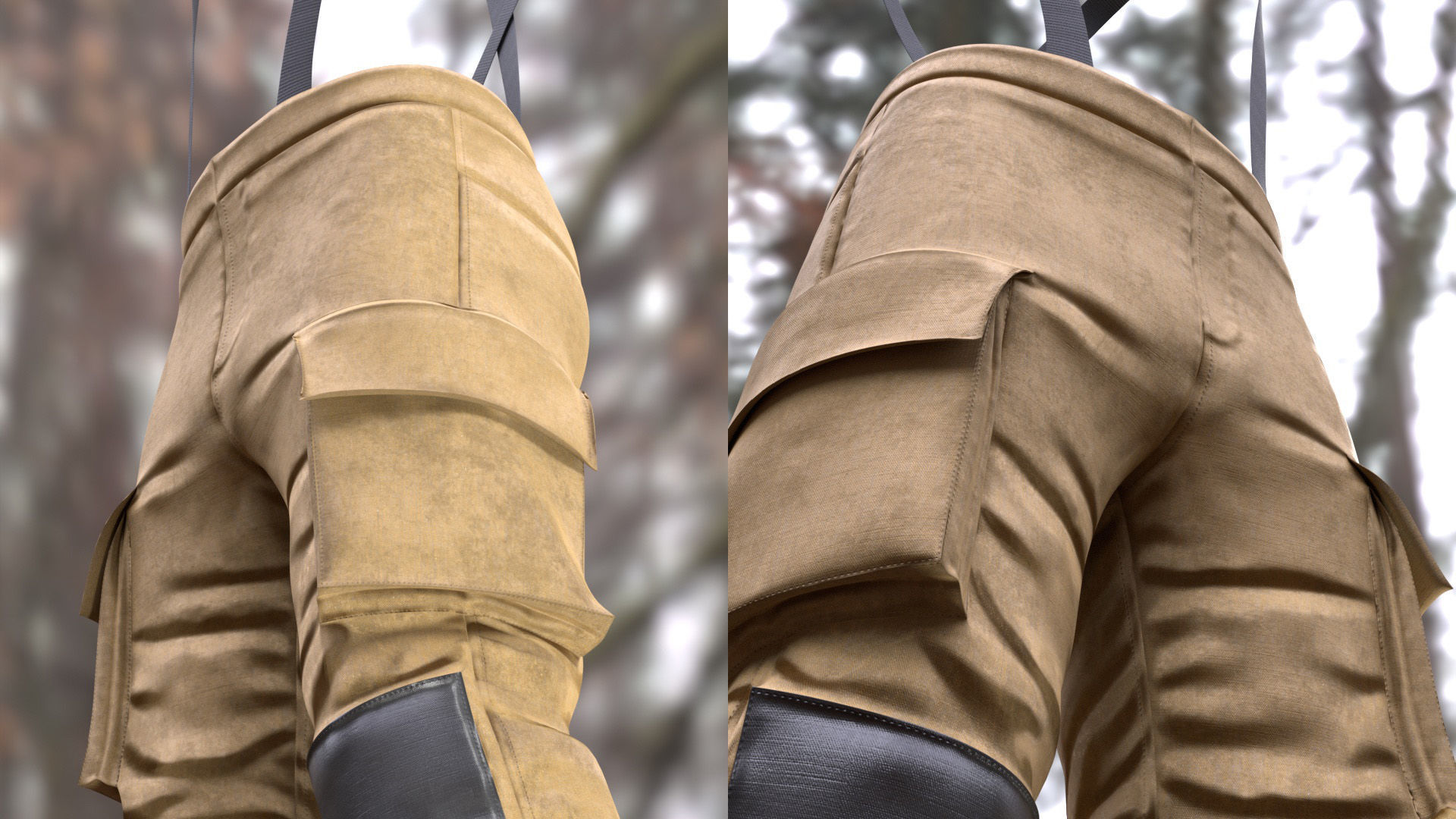 Firefighter Pants 234 - All MH Bodies - UE5 Skeletons - Rigged Low-poly 3D model_10