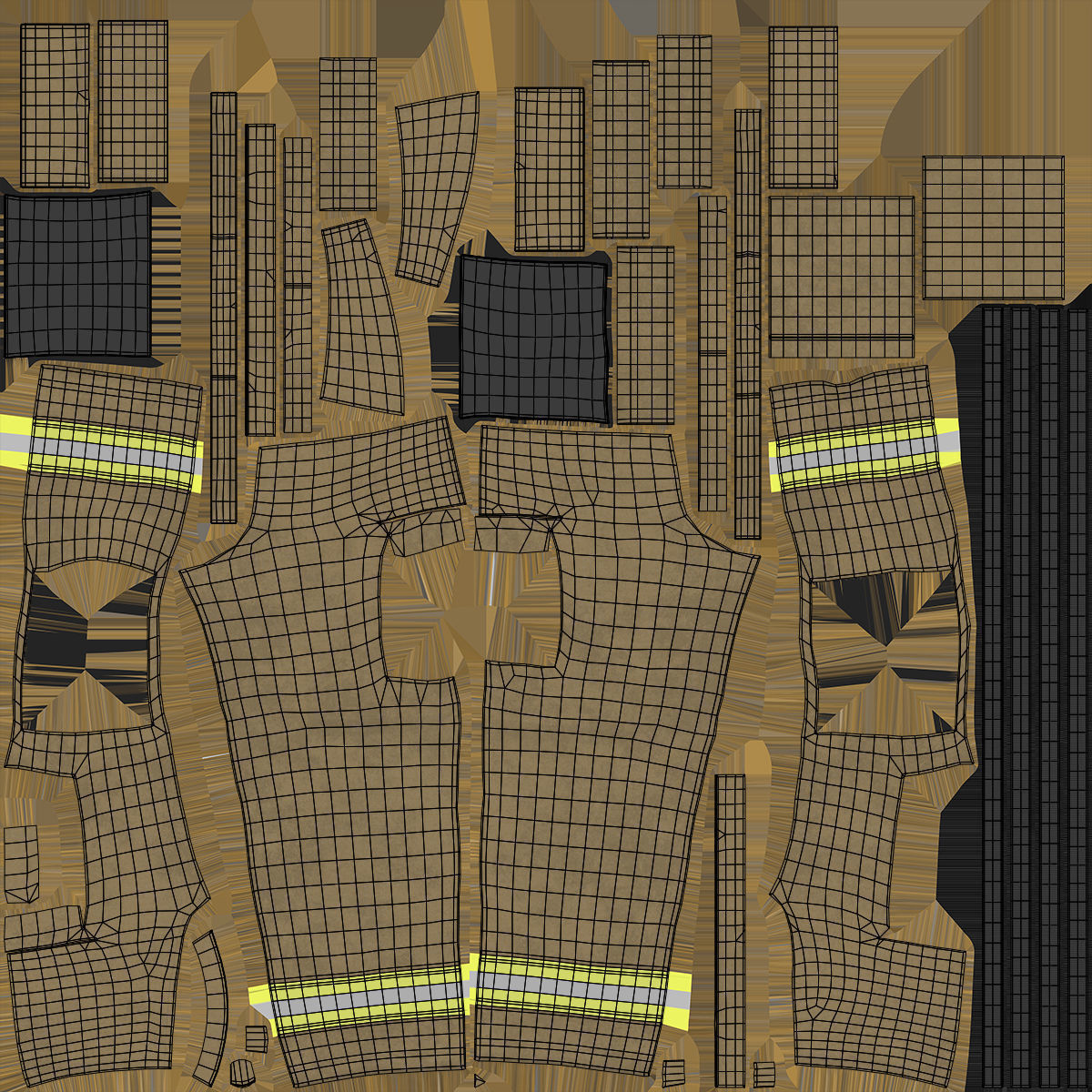 Firefighter Pants 234 - All MH Bodies - UE5 Skeletons - Rigged Low-poly 3D model_12