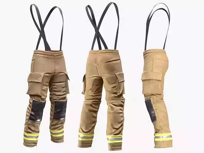 Firefighter Pants 234 - All MH Bodies - UE5 Skeletons - Rigged Low-poly 3D model