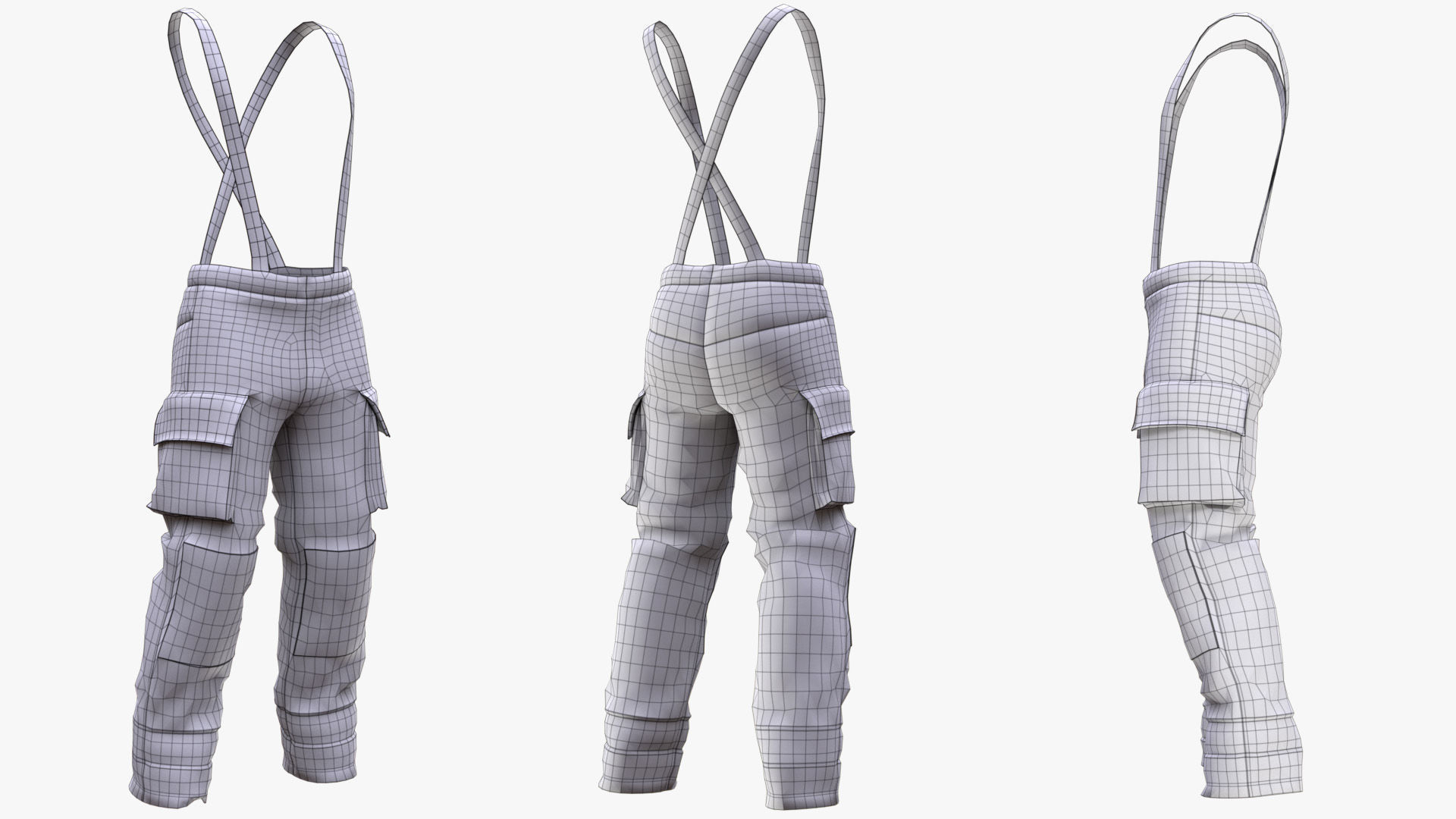 Firefighter Pants 234 - All MH Bodies - UE5 Skeletons - Rigged Low-poly 3D model_11