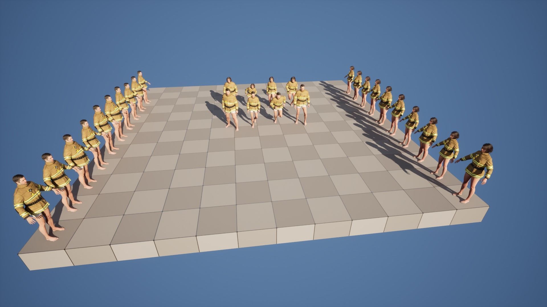 Firefighter Jacket 233 - All MH Bodies - UE5 Skeletons - Rigged Low-poly 3D model_15