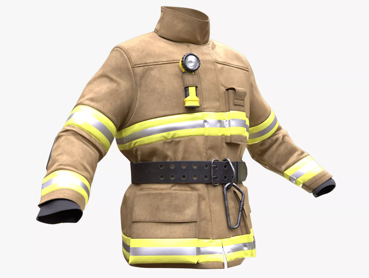Firefighter Jacket 233 - All MH Bodies - UE5 Skeletons - Rigged Low-poly 3D model_0