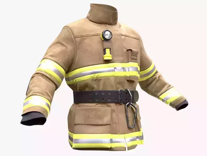 Firefighter Jacket 233 - All MH Bodies - UE5 Skeletons - Rigged Low-poly 3D model