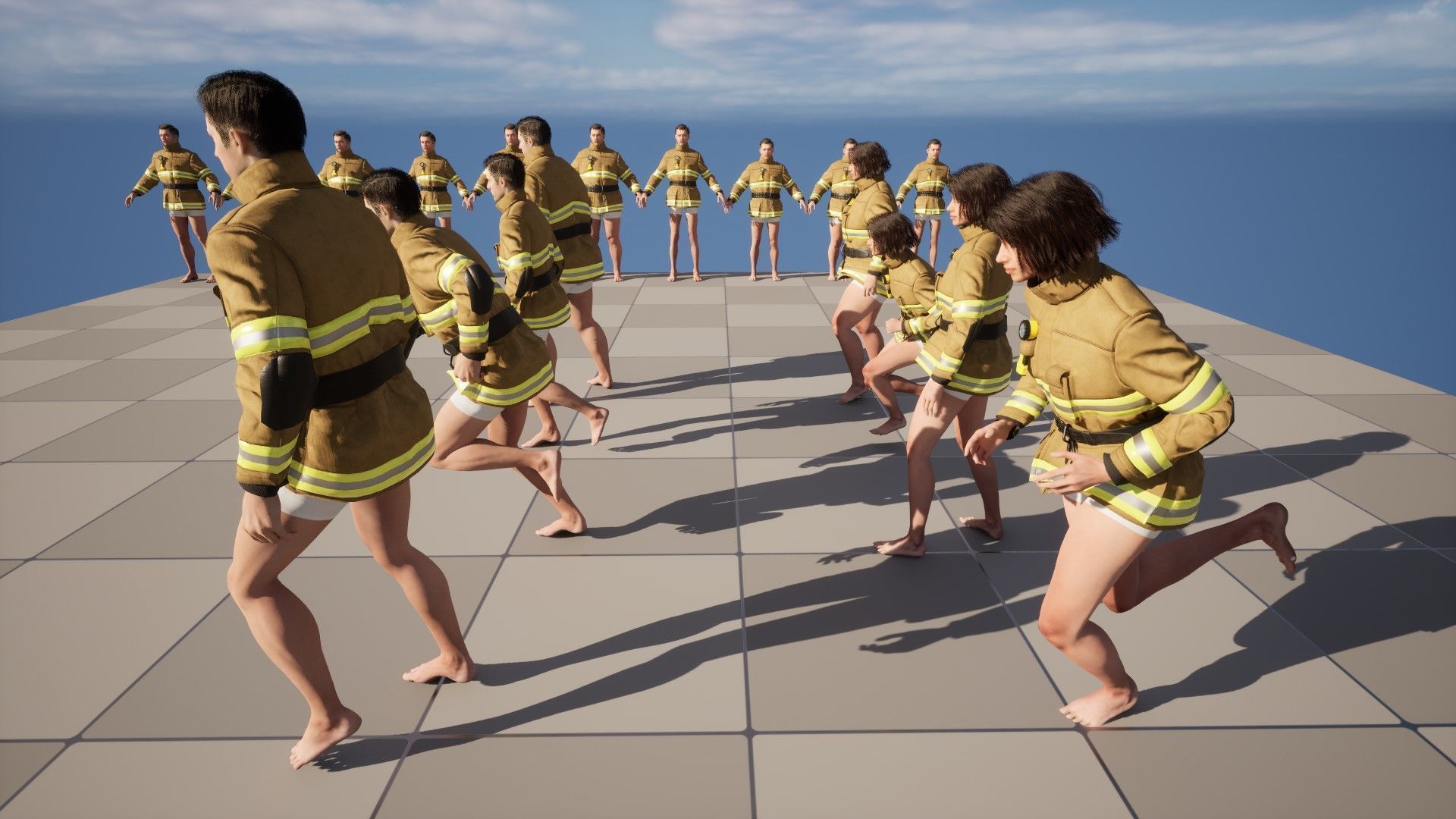 Firefighter Jacket 233 - All MH Bodies - UE5 Skeletons - Rigged Low-poly 3D model_19