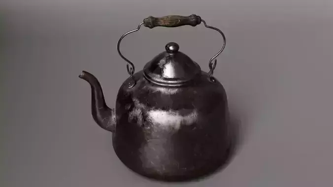 Old Rusty Metal Kettle