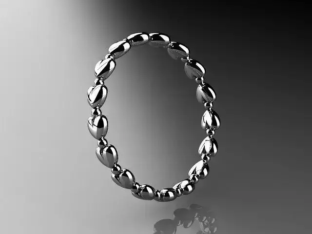 wedding ring heart 3D print model