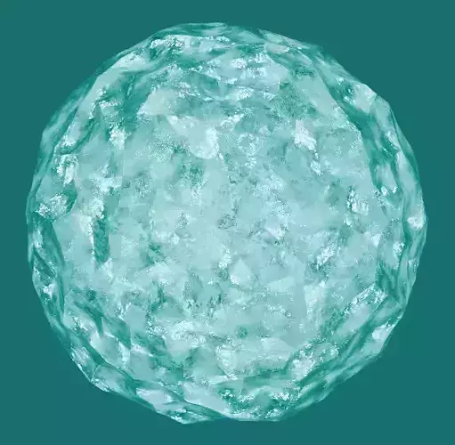 Cyan Crystal Free 3D model