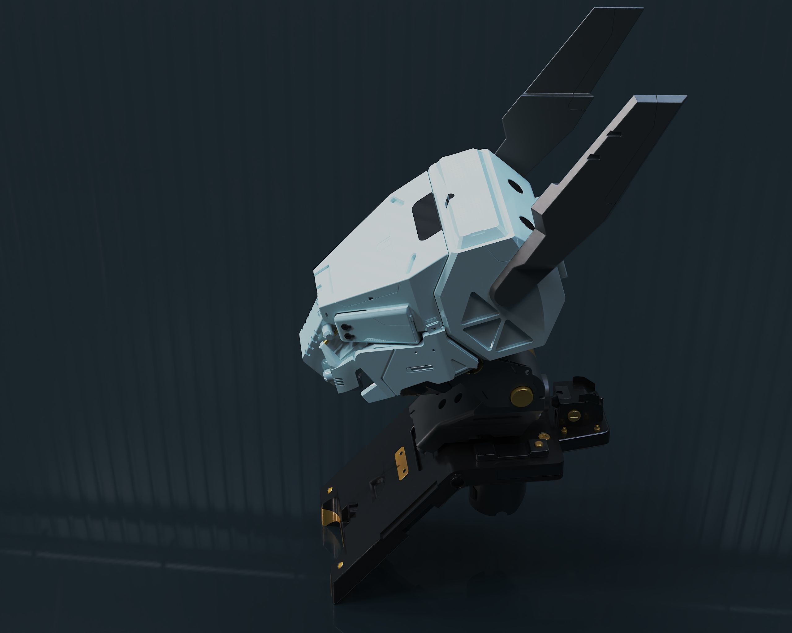 Robo head part scifi  3D model_8