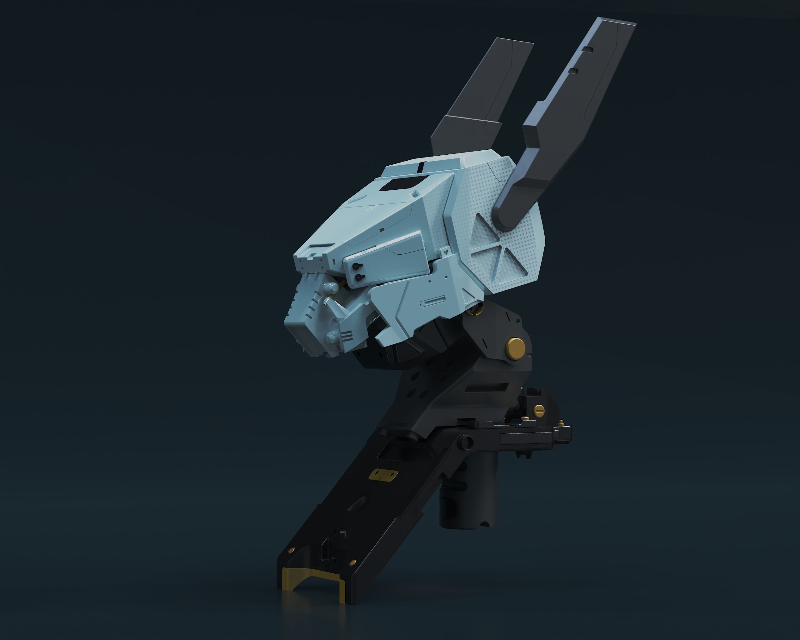 Robo head part scifi  3D model_1