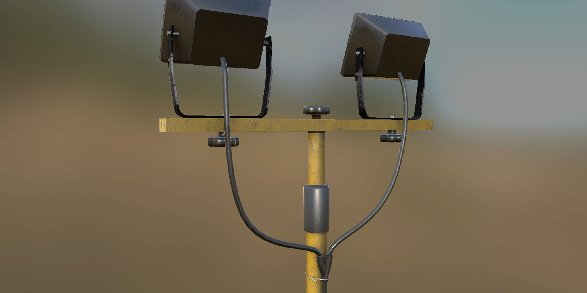 Worn Construction Site Spot Model 3D model_3