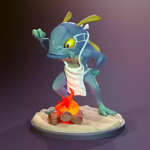 Captain Cookie Murloc Looking 3D print model