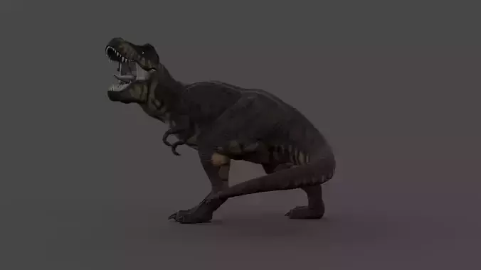 Tyrannosaurus Rex 90s Style Low-poly 3D model
