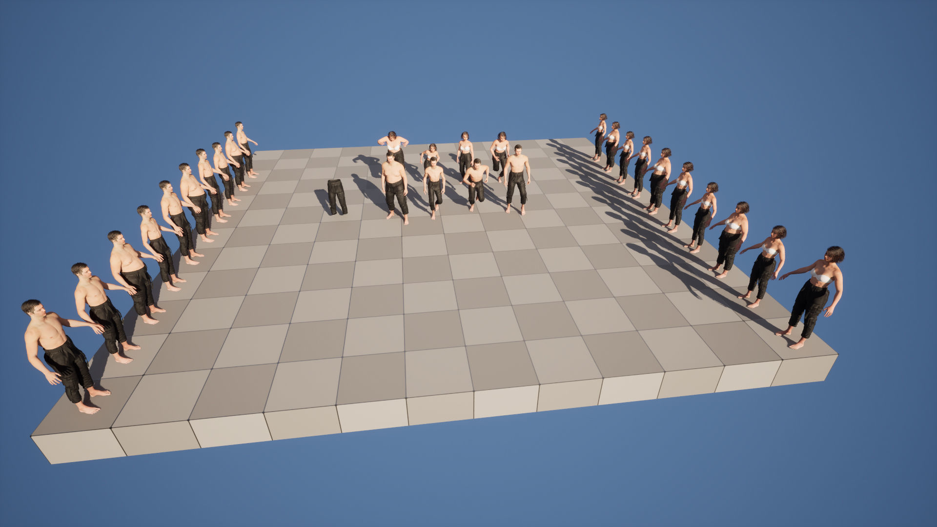 Pants Holster 230 - All MH Bodies - UE5 Skeletons - Rigged Low-poly 3D model_12