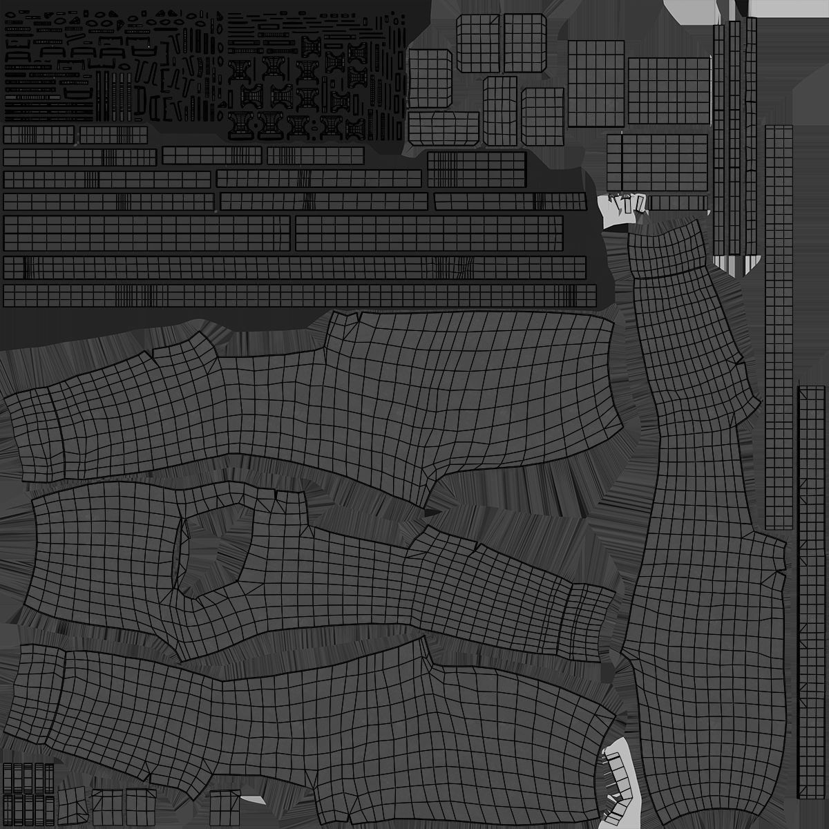 Pants Holster 230 - All MH Bodies - UE5 Skeletons - Rigged Low-poly 3D model_11