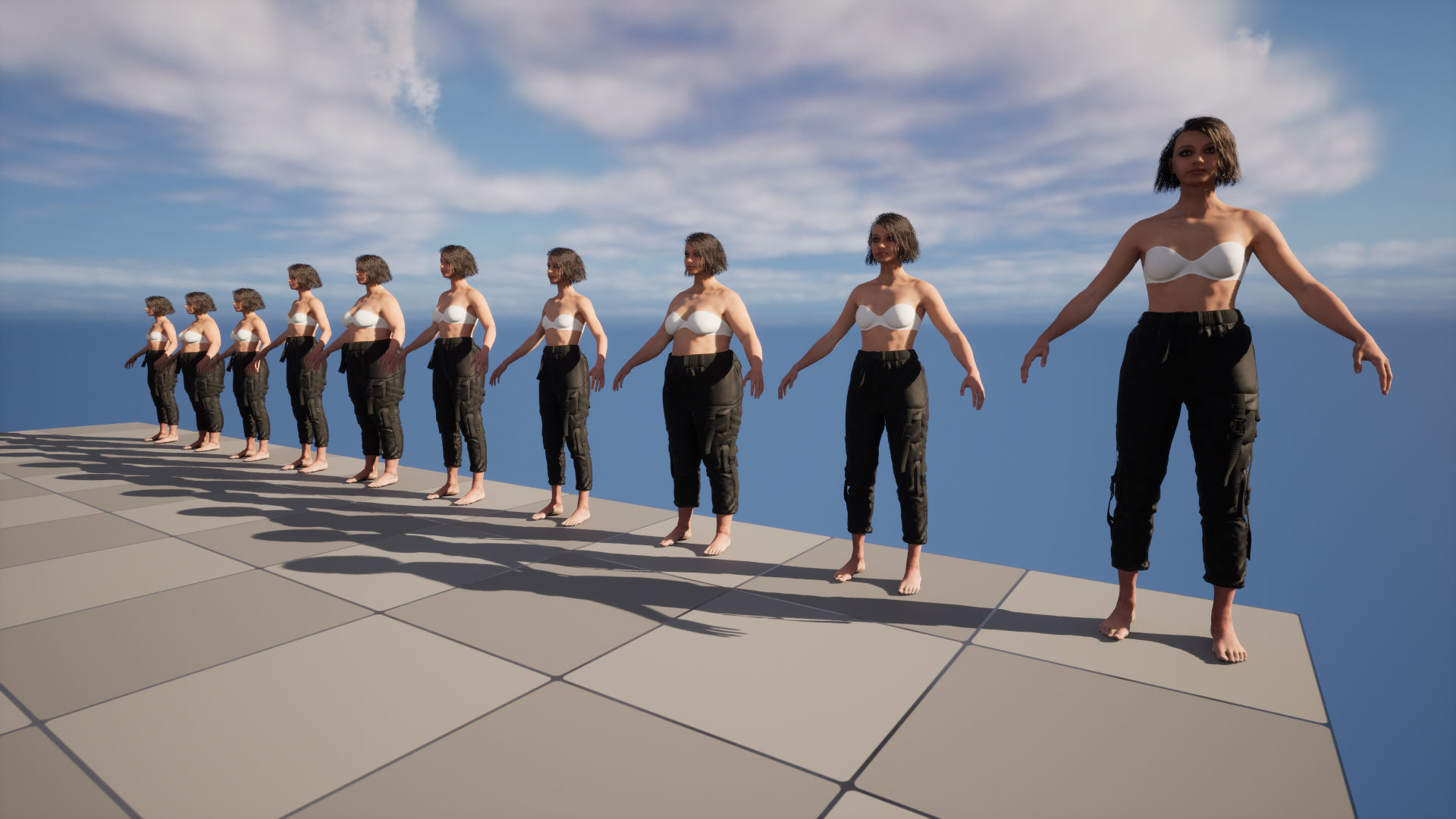 Pants Holster 230 - All MH Bodies - UE5 Skeletons - Rigged Low-poly 3D model_15